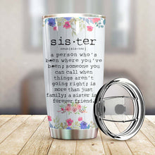 Load image into Gallery viewer, A Sister Is A Forever Friend Personalized Tumbler H24P9