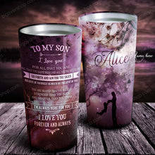 Load image into Gallery viewer, To My Son - Galaxy Violet Son - Personalized Tumbler