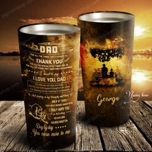 Load image into Gallery viewer, Dad &amp; Son Sunset Tree Personalized Tumbler