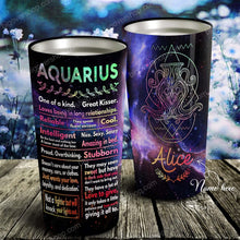 Load image into Gallery viewer, Zodiac Aquarius - Perfect Gift For Aquarius - Personalized Tumbler 5