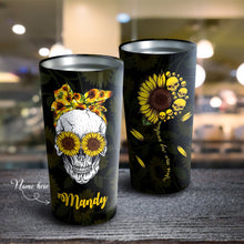 Load image into Gallery viewer, You Are My Sunshine - Skull Sunflower Personalized Tumbler