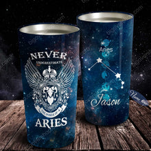 Load image into Gallery viewer, The Power Of A Aries - Perfect Gift For Aries - Personalized Tumbler 1
