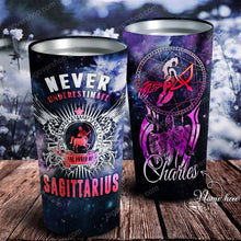 Load image into Gallery viewer, All People Are Created Equal Sagittarius - Perfect Gift For Sagittarius - Personalized Tumbler 2