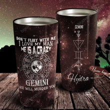 Load image into Gallery viewer, He Is A Crazy Gemini - Perfect Gift For Gemini - Personalized Tumbler 1