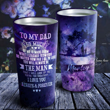 Load image into Gallery viewer, To My Dad - Dad &amp; Son Galaxy - Personalized Tumbler