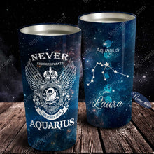 Load image into Gallery viewer, The Power Of A Aquarius - Perfect Gift For Aquarius - Personalized Tumbler 1