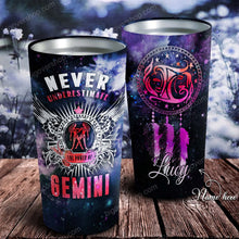 Load image into Gallery viewer, The Power Of Gemini -  Perfect Gift For Gemini - Personalized Tumbler 2