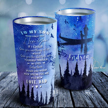 Load image into Gallery viewer, To My Son - Galaxy Bird Lake - Personalized Tumbler