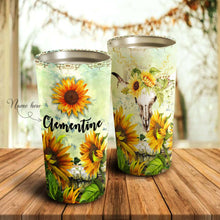Load image into Gallery viewer, Sunflower Cows Personalized Tumbler