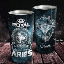 Load image into Gallery viewer, Royal Are Born As Aries - Perfect Gift For Aries - Personalized Tumbler 1