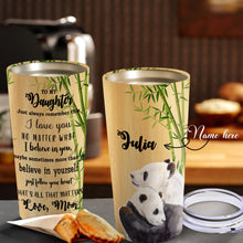 Load image into Gallery viewer, To My Daughter - Panda Bear Bamboo Tree - Personalized Tumbler 1