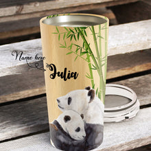 Load image into Gallery viewer, To My Daughter - Panda Bear Bamboo Tree - Personalized Tumbler 1