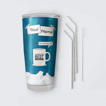 Load image into Gallery viewer, The Office World's Best Boss Custom Name Design Vacuum Insulated Tumbler