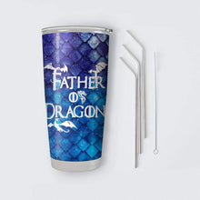 Load image into Gallery viewer, GOT Father Of Dragons Glitter Custom Design Vacuum Insulated Tumbler