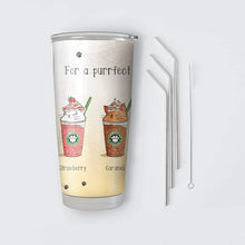 Load image into Gallery viewer, Catpuccino Kitty Cafe Custom Design Vacuum Insulated Tumbler