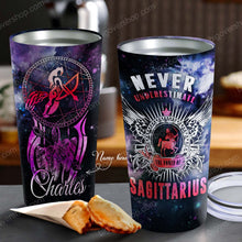 Load image into Gallery viewer, All People Are Created Equal Sagittarius - Perfect Gift For Sagittarius - Personalized Tumbler 2