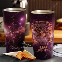 Load image into Gallery viewer, All People Are Created Equal Leo - Perfect Gift For Leo - Personalized Tumbler 1