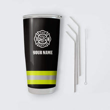 Load image into Gallery viewer, Firefighter Custom Name Design Vacuum Insulated Tumbler