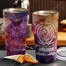 Load image into Gallery viewer, All Women Are Created Equal Aquarius - Perfect Gift For Aquarius - Personalized Tumbler 3
