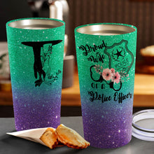 Load image into Gallery viewer, Proud Wife Of A Police Officer - Flower Galaxy Tumbler