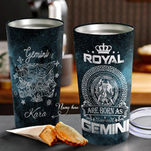 Load image into Gallery viewer, Royal Are Born As Gemini - Perfect Gift For Gemini - Personalized Tumbler 1