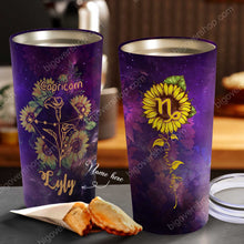 Load image into Gallery viewer, Sunflower Capricorn - Perfect Gift For Capricorn - Personalized Tumbler 1