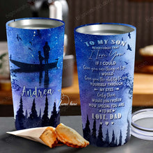 Load image into Gallery viewer, To My Son - Galaxy Bird Lake - Personalized Tumbler