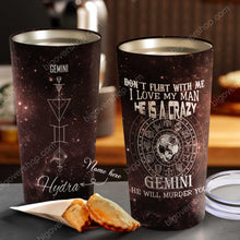 Load image into Gallery viewer, He Is A Crazy Gemini - Perfect Gift For Gemini - Personalized Tumbler 1