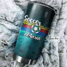 Load image into Gallery viewer, Crazy Soccer Mom Personalized Tumbler