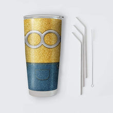 Load image into Gallery viewer, Minion Glitter Custom Design Vacuum Insulated Tumbler