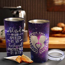 Load image into Gallery viewer, Blessed Husband Protected By Both Gift For Husband Tumbler