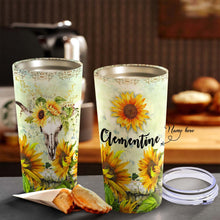 Load image into Gallery viewer, Sunflower Cows Personalized Tumbler