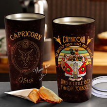 Load image into Gallery viewer, Peace Love And Animals Capricorn - Perfect Gift For Capricorn - Personalized Tumbler 1