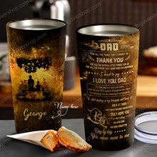 Load image into Gallery viewer, Dad &amp; Son Sunset Tree Personalized Tumbler