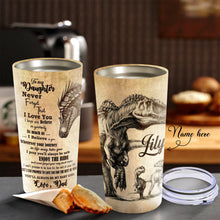 Load image into Gallery viewer, To My Daughter - Dinosaur Dad - Personalized Tumbler 1