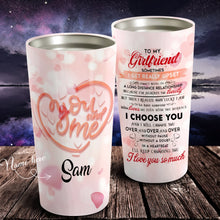 Load image into Gallery viewer, To My Girlfriend - Valentine's Day Gift For Girlfriend - Personalized Tumbler 5