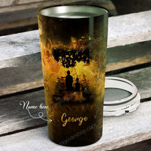 Load image into Gallery viewer, Dad &amp; Son Sunset Tree Personalized Tumbler