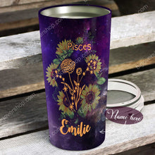 Load image into Gallery viewer, Sunflower Pisces - Perfect Gift For Pisces - Personalized Tumbler 1