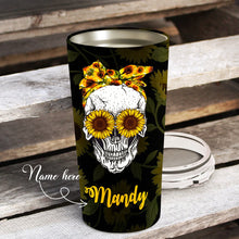 Load image into Gallery viewer, You Are My Sunshine - Skull Sunflower Personalized Tumbler