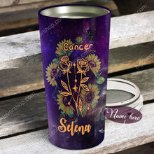 Load image into Gallery viewer, Sunflower Cancer - Perfect Gift For Cancer - Personalized Tumbler 1