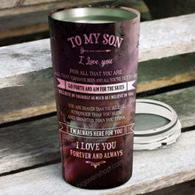 Load image into Gallery viewer, To My Son - Galaxy Violet Son - Personalized Tumbler