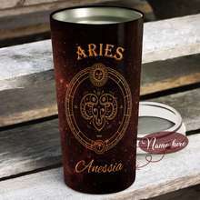 Load image into Gallery viewer, Peace Love And Animals Aries - Perfect Gift For Aries - Personalized Tumbler 1