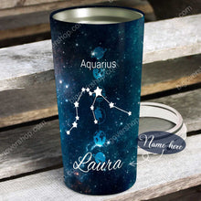 Load image into Gallery viewer, The Power Of A Aquarius - Perfect Gift For Aquarius - Personalized Tumbler 1