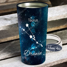 Load image into Gallery viewer, The Power Of A Taurus - Perfect Gift For Taurus - Personalized Tumbler 1