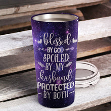 Load image into Gallery viewer, Blessed Husband Protected By Both Gift For Husband Tumbler