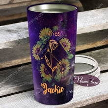 Load image into Gallery viewer, Sunflower Aries - Perfect Gift For Aries - Personalized Tumbler 1
