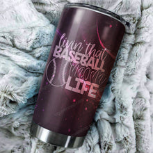 Load image into Gallery viewer, Livin' That Baseball Life Personalized Tumbler