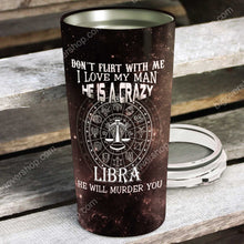 Load image into Gallery viewer, He Is A Crazy Libra - Perfect Gift For Libra - Personalized Tumbler 1