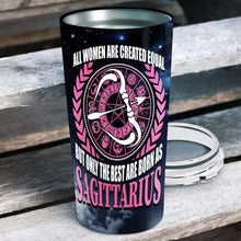 Load image into Gallery viewer, All Women Are Created Equal Sagittarius - Perfect Gift For Sagittarius - Personalized Tumbler 1