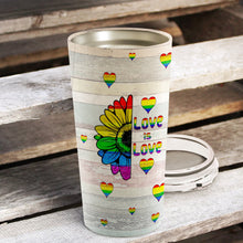 Load image into Gallery viewer, To My Partner In Life Love Is Love - Flower Heart Tumbler